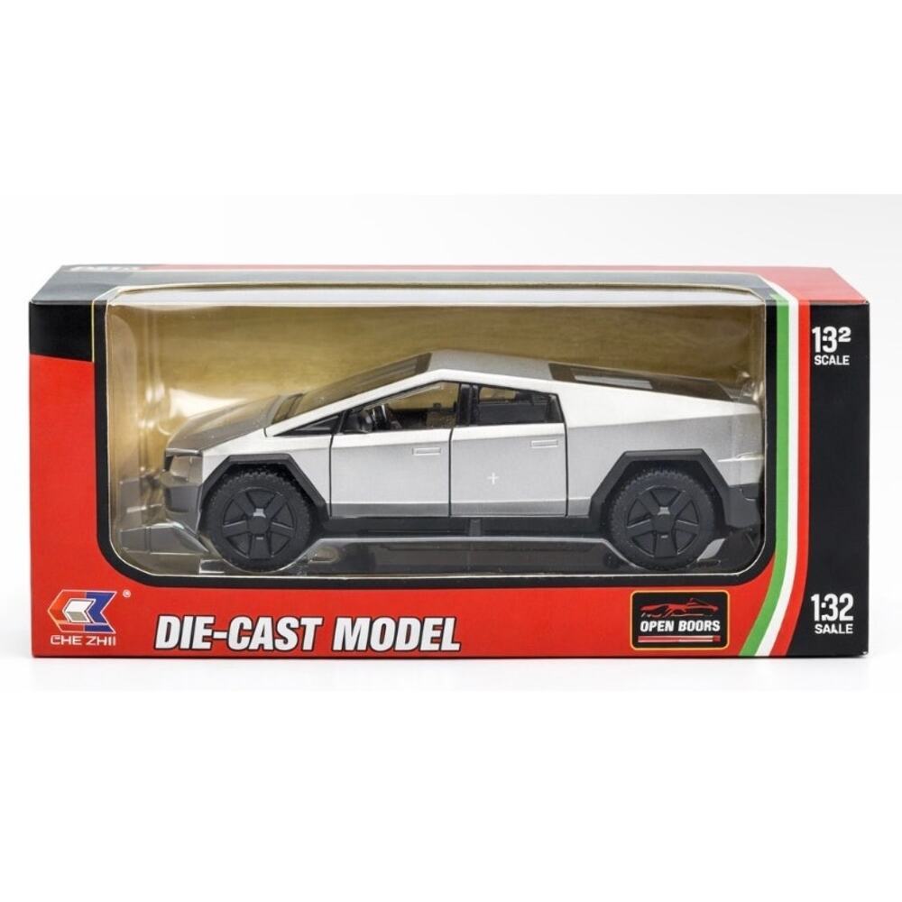 Tesla 1:32 Die‑Cast Model Car Lights Sound Pull‑Back Action Doors & Hoods Open
